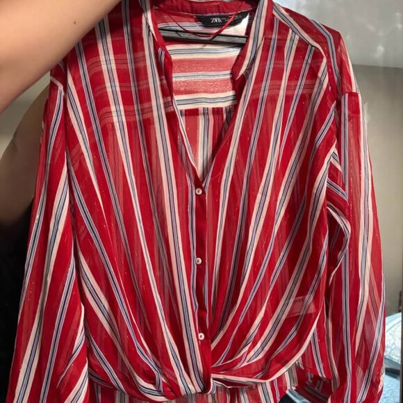 Zara Chiffon Top - Picture 1 of 2